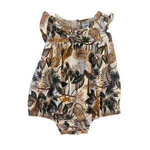 💖5/$25 SALE💖 0-3M Old Navy Baby Girl Jungle Print Onesie